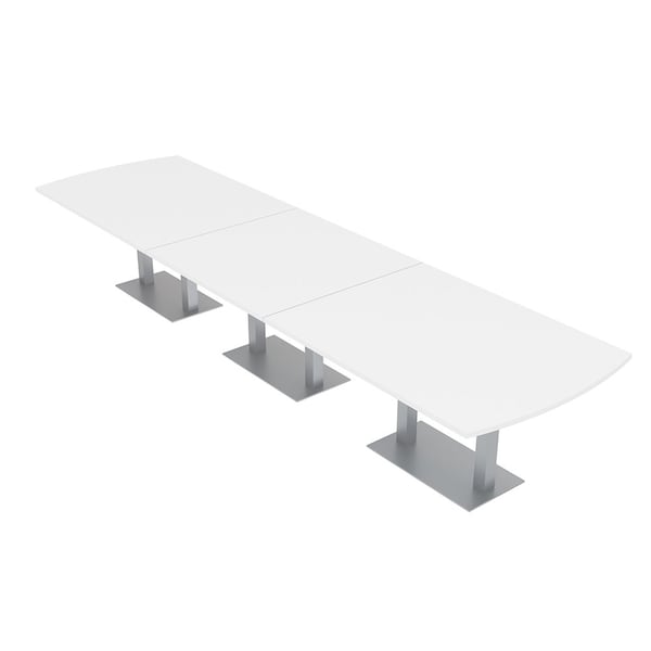45 in W, 166 in L, 29 in H, Engineered Wood Top, White